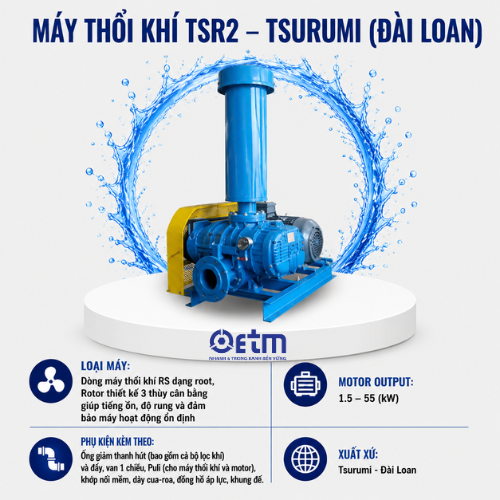 MÁY THỔI KHÍ TSR2 – TSURUMI (ĐÀI LOAN)